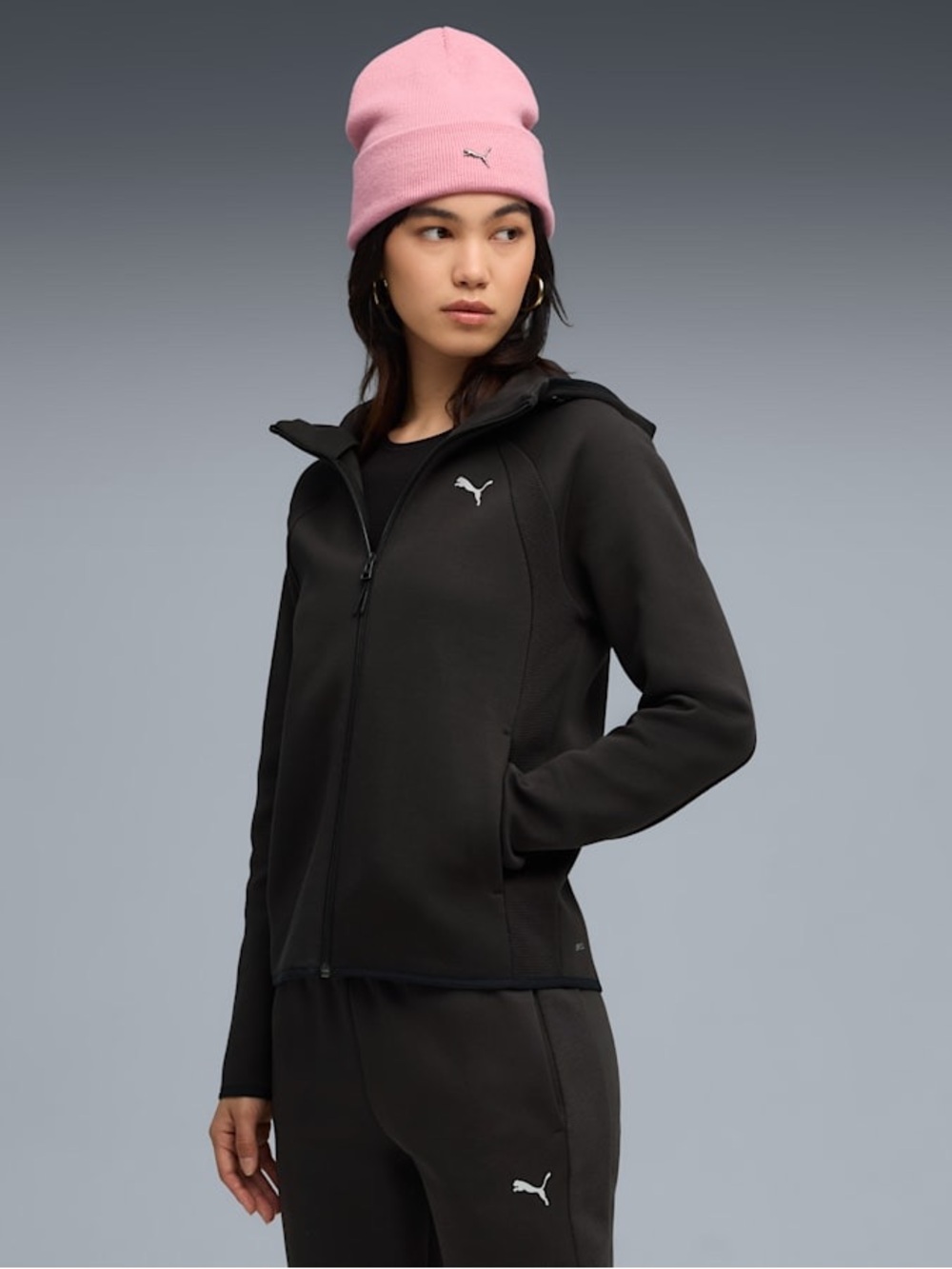 Puma Full Zip Black Hoodie Women’s Medium